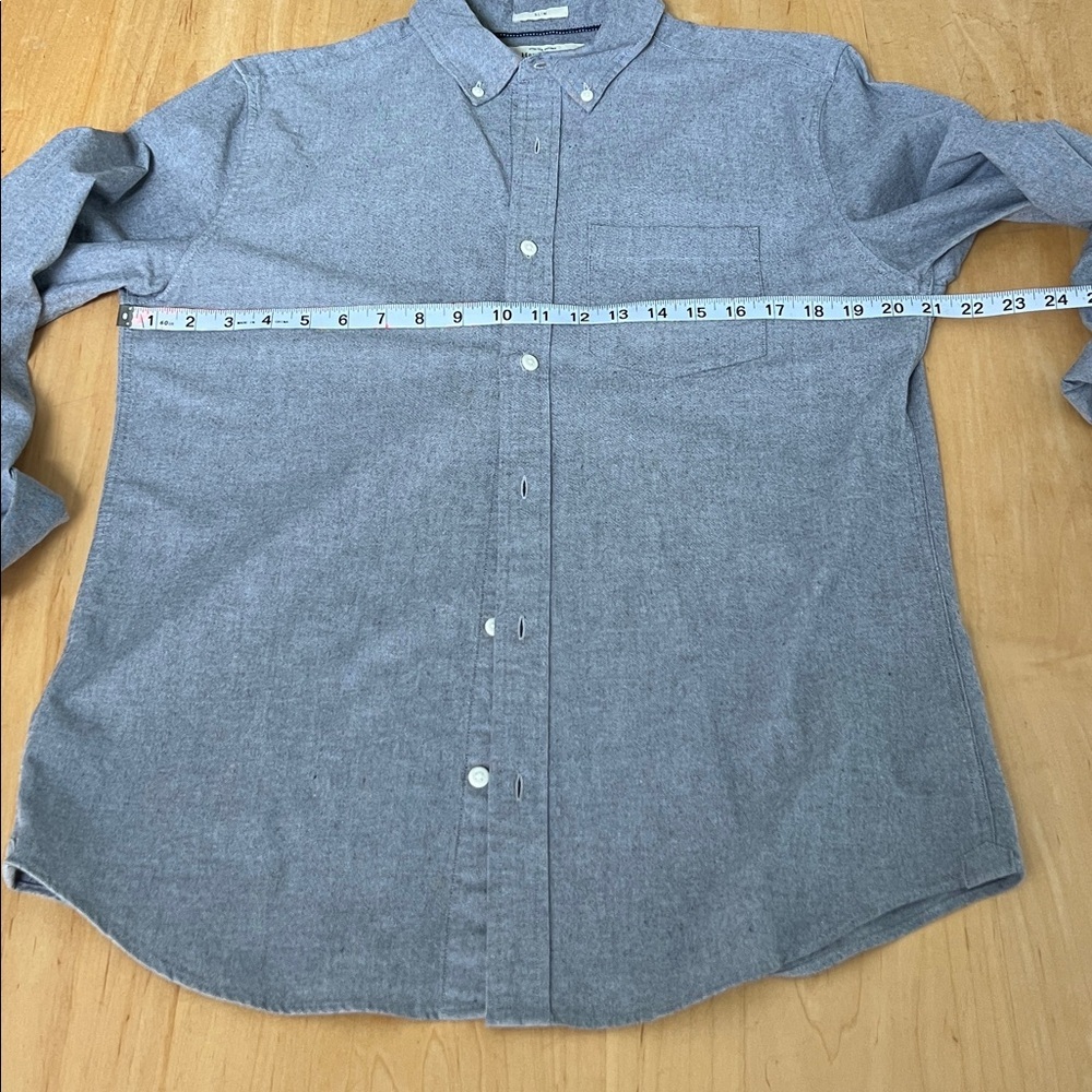 Men's Hawker Rye Grey Oxford Button-Down Shirt - Picture 3 of 4